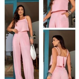 Conjunto calça rosa